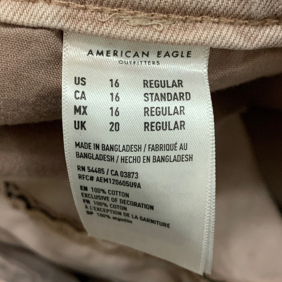 American Eagle High Rise Wide Leg Crop Pants in Dusty Pink - Picture 4 of 6